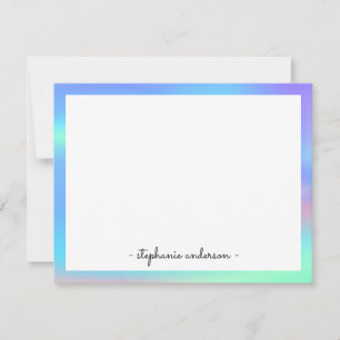 Modern Holographic Personalized Stationery Card