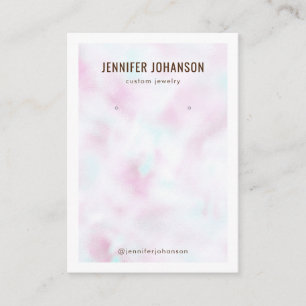 Modern Holographic Rainbow Earring Display Business Card