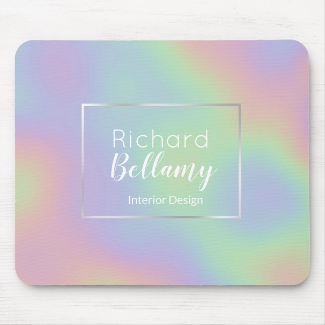 Modern Holographic Rainbow Metal - Mousepad (Front)