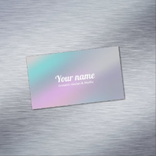 Modern Holographic Style Rainbow Customize Magnetic Business Card