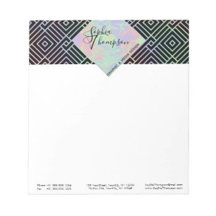 Modern Holographic Symmetric Pattern - Notepad