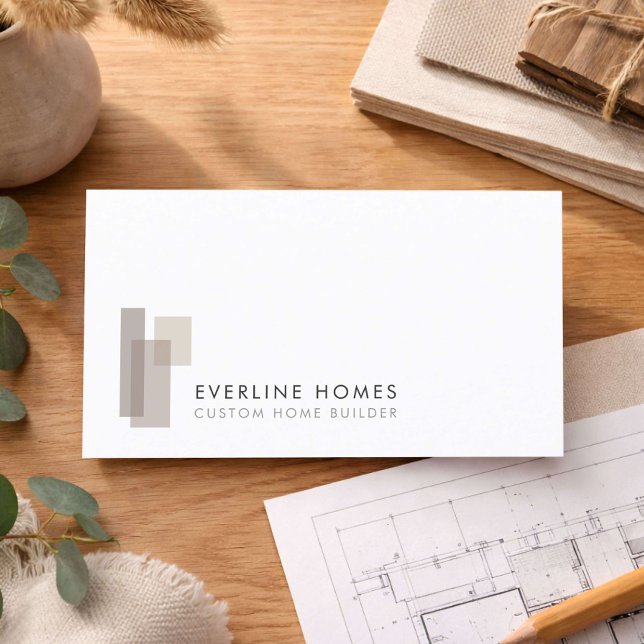 Modern Home Builder Minimalist Business Card (Creator Uploaded)