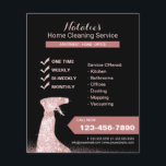Modern Home Cleaning House Keeping Maid Service Flyer<br><div class="desc">Modern Rose Gold Glitter Home Cleaning House Keeping Service Flyers.</div>