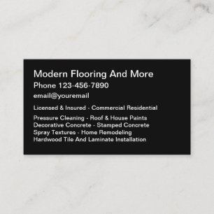 Modern Home Flooring And Surfaces Business Card