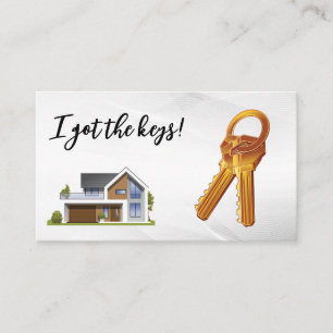 Modern Home   House Keys Business Card