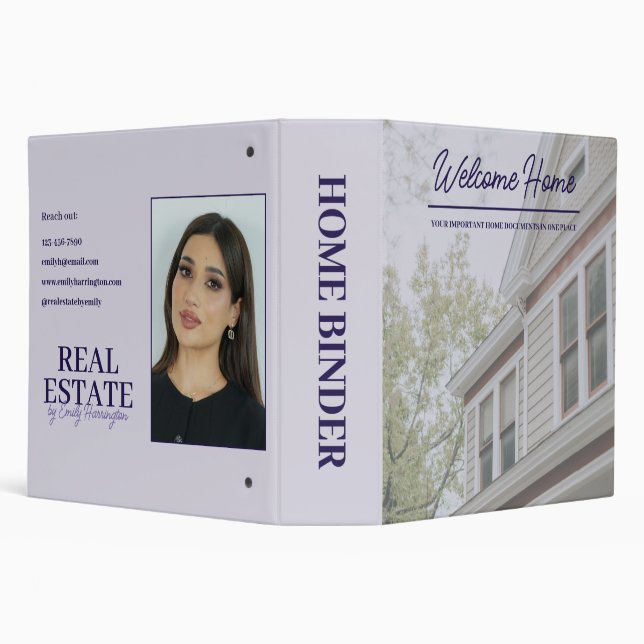 Modern Home Lavender Real Estate Agent Binder (Background)