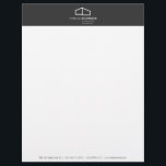 Modern Home Logo II Construction, Realtor Dk Grey Letterhead<br><div class="desc">Coordinates with the Modern Home Logo II Construction,  Realtor Dk Grey Business Card Template by 1201AM. This design is part of a series of coordinating office supplies to help brand your business. Original art and design © 1201AM Design Studio | www.1201am.com</div>