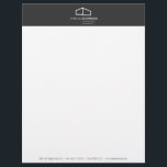 Modern Home Logo II Construction, Realtor Dk Grey Letterhead<br><div class="desc">Coordinates with the Modern Home Logo II Construction,  Realtor Dk Grey Business Card Template by 1201AM. This design is part of a series of coordinating office supplies to help brand your business. Original art and design © 1201AM Design Studio | www.1201am.com</div>