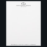 Modern Home Logo in Black for Real Estate, Realtor Letterhead<br><div class="desc">Coordinates with the Modern Home Logo in Black for Real Estate, Realtor Business Card Template by 1201AM. This classic letterhead template features an elegant, yet simple modern home logo to help brand your real estate business or personal brand. Perfect for Real Estate Agent builders, contractors and more. This design is...</div>