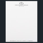 Modern Home Logo in Black for Real Estate, Realtor Letterhead<br><div class="desc">Coordinates with the Modern Home Logo in Black for Real Estate, Realtor Business Card Template by 1201AM. This classic letterhead template features an elegant, yet simple modern home logo to help brand your real estate business or personal brand. Perfect for Real Estate Agent builders, contractors and more. This design is...</div>