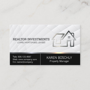 Modern Home Logo Real Estate Properties Business Card