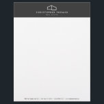 Modern Home Logo Real Estate, Realtor Dark Grey Letterhead<br><div class="desc">Coordinates with the Modern Home Logo Real Estate, Realtor Dark Grey Business Card Template by 1201AM. This classic letterhead template features an elegant, yet simple modern home logo set on a dark grey header to help brand your architecture or real estate business. Perfect for realtors, architects, builders, contractors and more....</div>