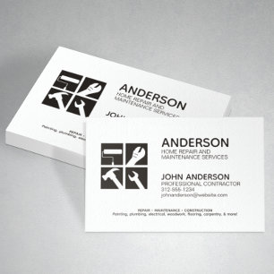 Modern Home Repair Maintenance Service Business Card