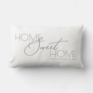 Modern Home Sweet Home Housewarming  Lumbar Pillow