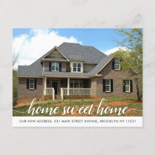 Modern Home Sweet Home We've Moved Photo Moving Announcement Postcard