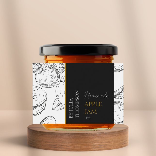 Modern Homemade Apple Jam Label (Creator Uploaded)