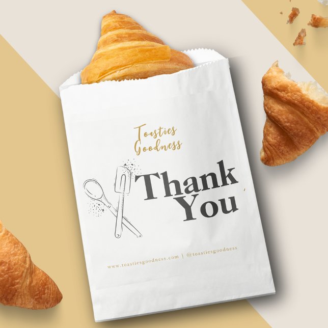 Modern Homemade Baked Goods Thank You Favour Bag (Creator Uploaded)