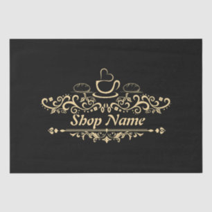 Modern Homemade coffee Bakery custom Business Logo Tissue Paper