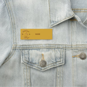 Modern Homemade coffee Tea custom Business name Name Tag