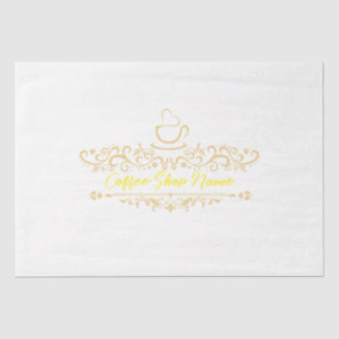 Modern Homemade Coffee welcome custom Business Log Tissue Paper