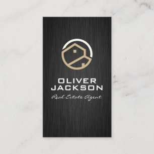 Modern Homes Logo   Real Estate Business Card