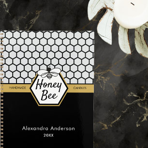Modern Honey Bee Apiary Honeycomb Black Yellow Planner