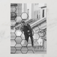 Modern Honeycomb Save The Date | Photo