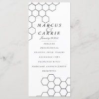 Modern Honeycomb Wedding Program
