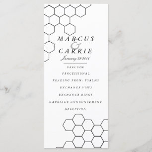 Modern Honeycomb Wedding Program