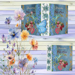 Modern Honeymoon Photo Album Romantic Roses Floral Binder<br><div class="desc">One of a kind eye catching Romantic Honeymoon photo album. The design features a blue floral setting with rustic roses and a golden border on the sides. Set your beautiful memories collection in this binder to savour them at your leisure.</div>