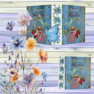 Modern Honeymoon Photo Album Romantic Roses Floral Binder