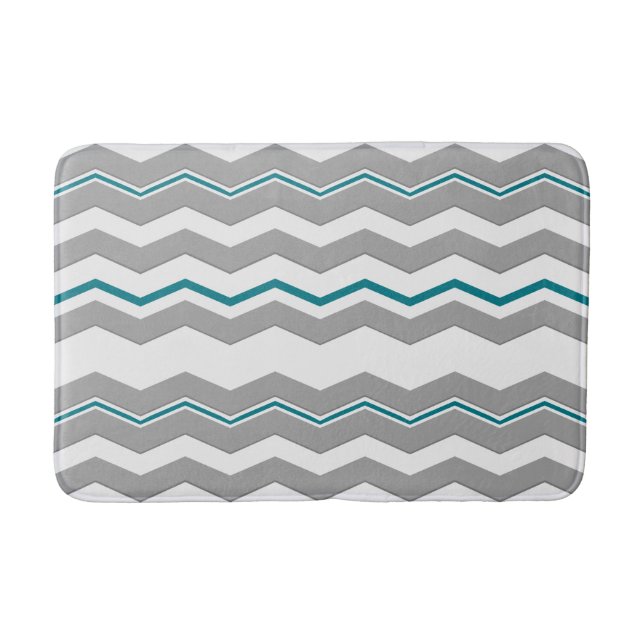 Modern Horizontal Chevron with any Colour Bath Mat (Front)