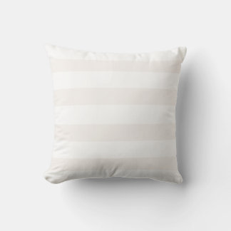 Modern Horizontal Striped White Throw Pillow