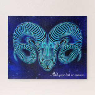 Modern horoscope astrology Aries zodiac sign, Jigsaw Puzzle