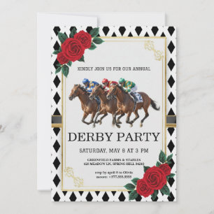  Modern Horse Racing Derby Party  Invitation 2026