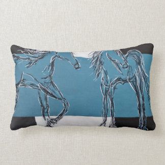 Modern Horse Throw Pillow