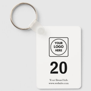 Modern Hospitality Custom Room Number Logo Keychain