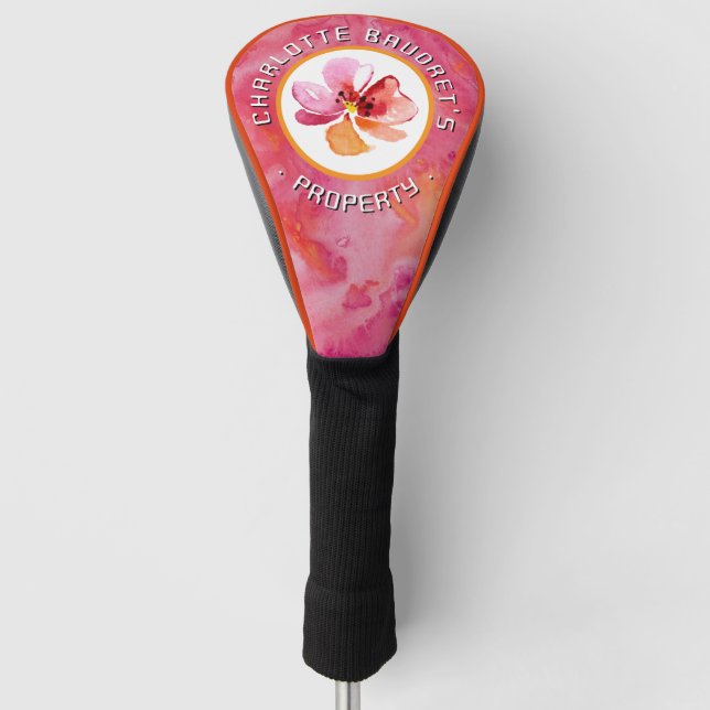 Modern Hot Colour  Golf Head Cover (Front)