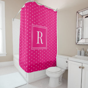 Modern Hot Fuschia Pink Monogrammed