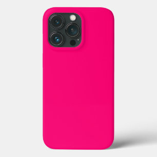 Modern Hot pink Fuchsia solid plain minimalist iPhone 13 Pro Case