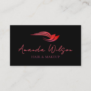 Modern Hot Pink Metallic Abstract  Business Card