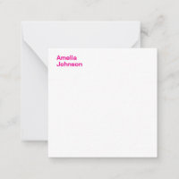 Modern Hot Pink Name Minimalist Professional