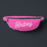 Modern Hot Pink  Personalized Monogram and Name  Fanny Pack<br><div class="desc">Introducing our Modern Hot Pink Personalized Monogram and Name Fanny Pack, the perfect blend of fashion and functionality. This vibrant hot pink fanny pack is designed to stand out, featuring your monogram and name for a personalized touch. Crafted from high-quality, durable materials, it offers convenience and style for any occasion....</div>