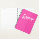Modern Hot Pink  Personalized Monogram and Name  Planner<br><div class="desc">Stay organized in style with our Modern Hot Pink Personalized Monogram and Name Planner. This vibrant planner features a striking hot pink cover, personalized with your monogram and name, making it both functional and fashionable. Designed to help you manage your schedule with ease, it includes ample space for daily, weekly,...</div>
