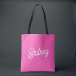 Modern Hot Pink  Personalized Monogram and Name  Tote Bag<br><div class="desc">Introducing our Modern Hot Pink Personalized Monogram and Name Tote Bag, a vibrant and stylish accessory designed for everyday use. This eye-catching tote features a bold hot pink colour, personalized with your monogram and name for a unique touch. Crafted from high-quality, durable materials, it offers ample space for your essentials,...</div>