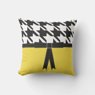 Modern Houndstooth Throw Pillow