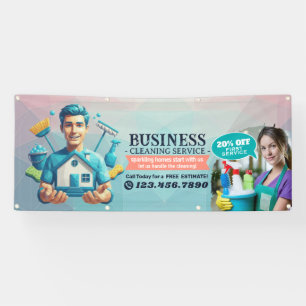 Modern House Cleaning Maid Service Housekeeping Banner