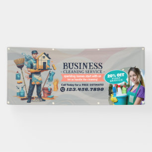 Modern House Cleaning Maid Service Housekeeping Banner