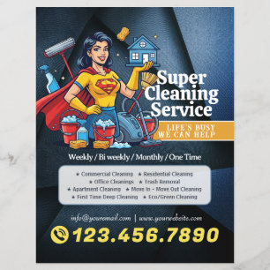 Modern House Cleaning Maid Service Housekeeping Fl Flyer