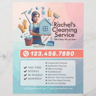 Modern House Cleaning Maid Service Housekeeping Flyer